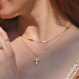 gold cross necklace jewellery