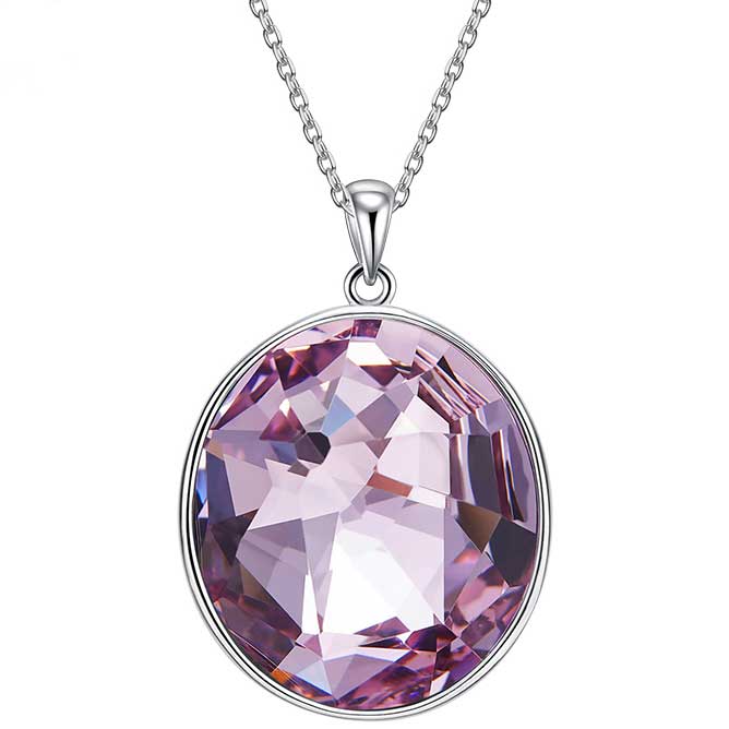 crystal red pendant necklace