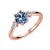 Rose-Gold Crystal Alexandrite Ring "Amal"