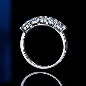 935 Sterling Silver Moissanite Eternity Ring "Avila"