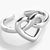silver heart knot ring