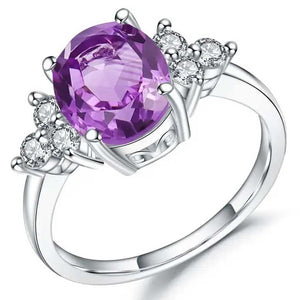 silver amethyst ring