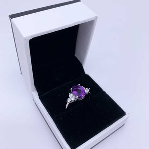 silver amethyst ring frenelle
