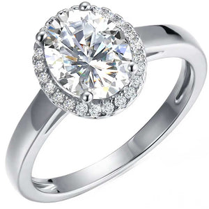 silver moissanite diamond engagement ring