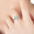 silver moissanite diamond engagement ring