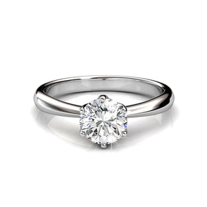 white gold engagement ring bridal crystal