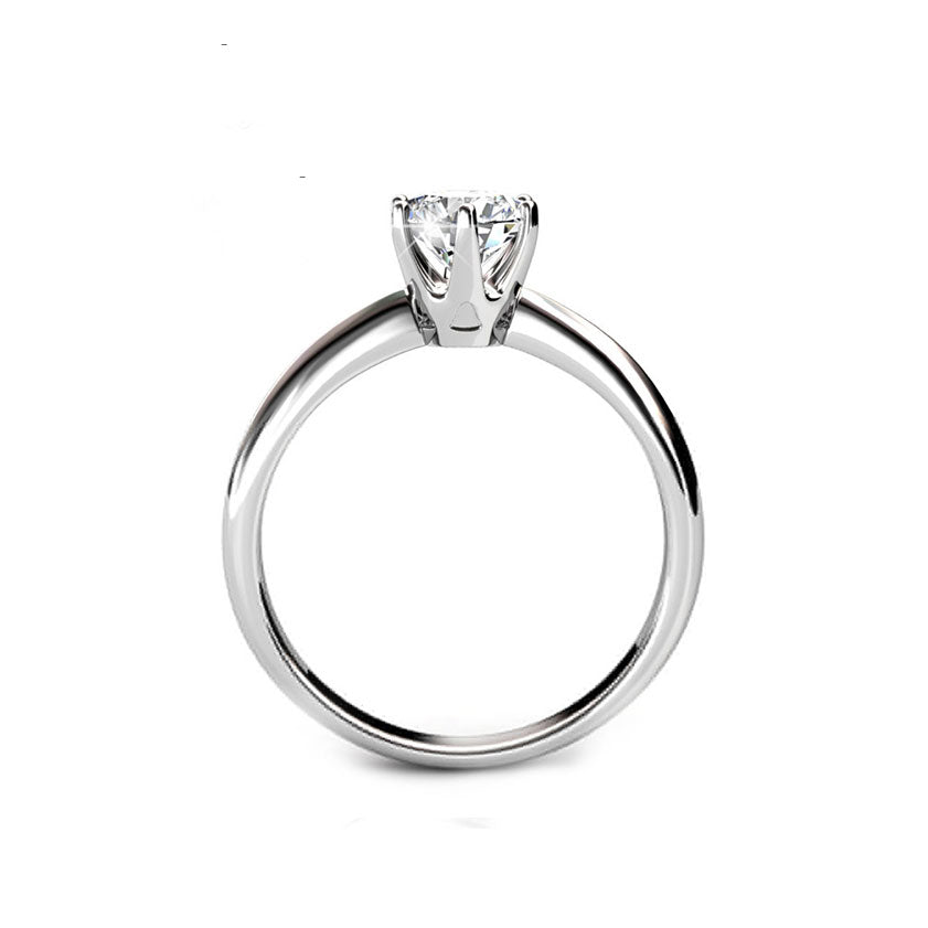 white gold engagement ring bridal crystal