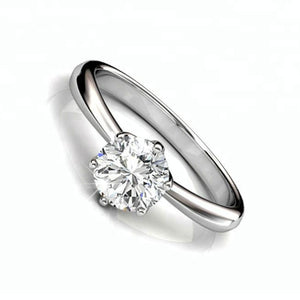 white gold engagement ring bridal crystal