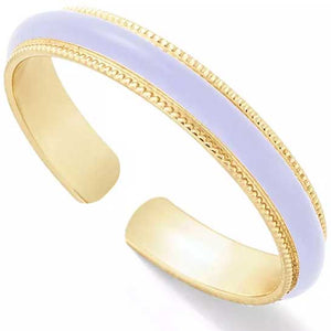 gold enamel stacking ring lilac for women