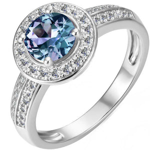 silver alexandrite ring online