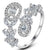 silver crystal adjustable jewellery ring nz