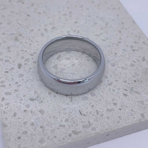 Silver tungsten carbide mens wedding ring jewellery nz