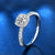 frenelle jewellery engagement ring silver moissanite