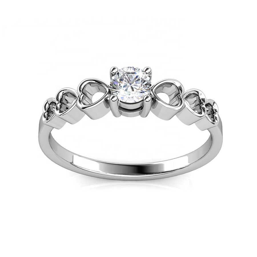 crystal gold engagement ring nz