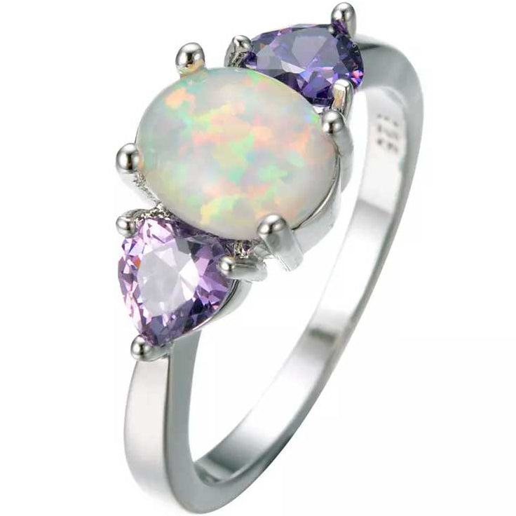 purple opal dress ring