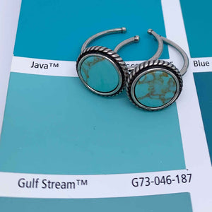 silver turquoise adjustable ring for women nz