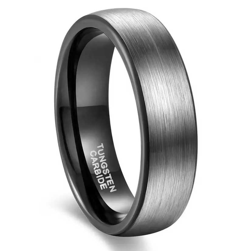 black tungsten carbide ring