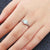 925 Sterling Silver Opal CZ Diamond Ring "Veena" (White)