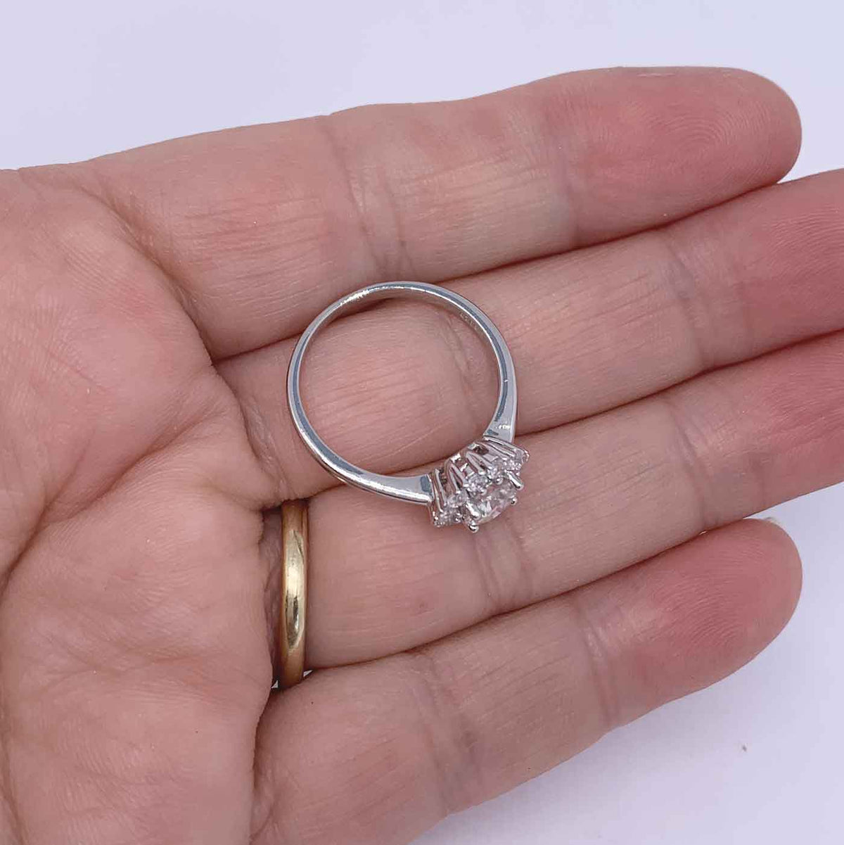 silver moissanite engagement dress ring jewellery nz