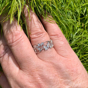 925 Sterling Silver dress ring with AAA CZ Diamonds "Zara"