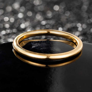 gold tungsten carbide wedding ring