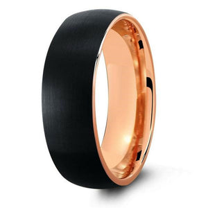 Black tungsten carbide ring wedding