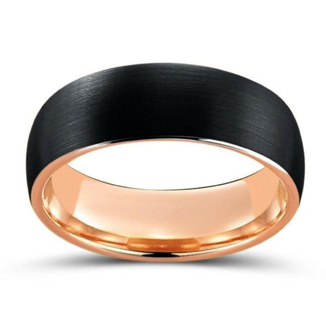 Black tungsten carbide ring frenelle