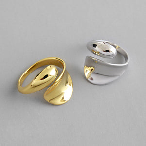 gold modern adjustable ring