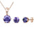 jewellery set rose gold crystal for women