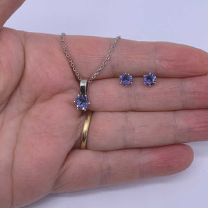 jewellery set amethyst crystal women