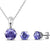 jewellery set amethyst crystal women