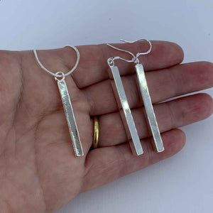 silver bar necklace pendant for women