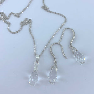 crystal silver necklace pendant for women