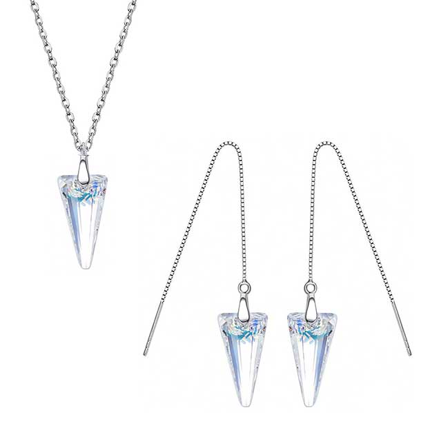 jewellery set crystal pendant