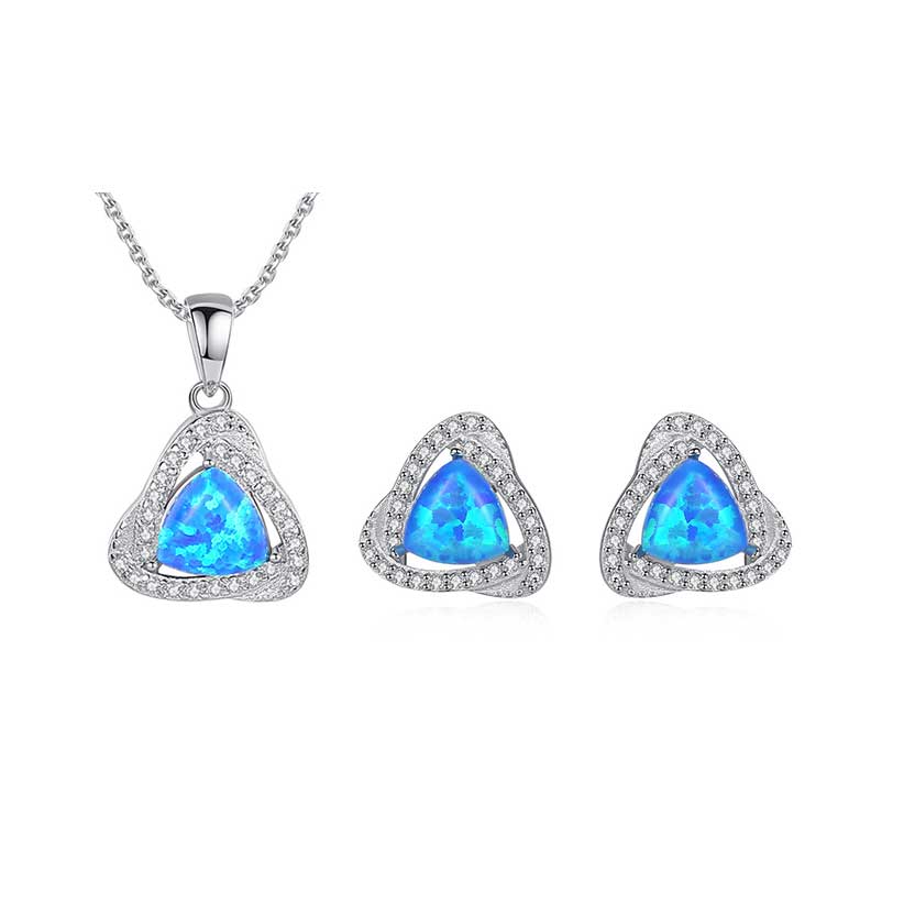 opal jewellery silver set nz