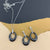 black and silver new zealand jewellery set