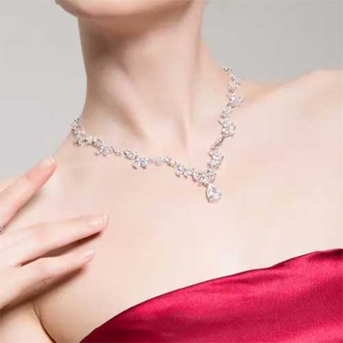 Silver Bridal Jewellery Set "Garland"