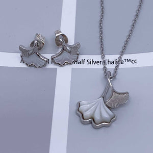 gingko silver necklace jewellery for women