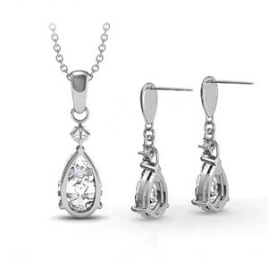 bridal evening jewellery set silver