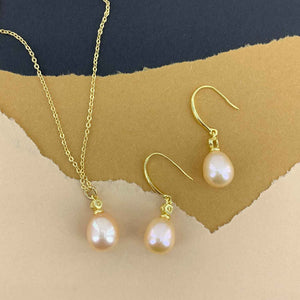 gold pearl crystal jewellery set buy local nz