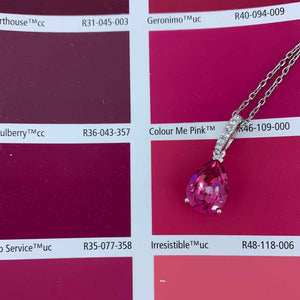 pink crystal jewellery set gift women