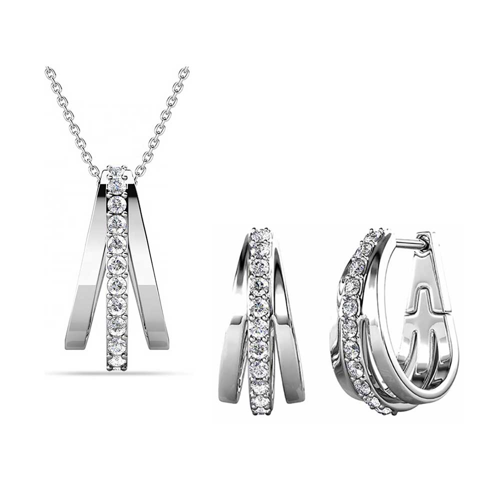 silver jewellery set for women