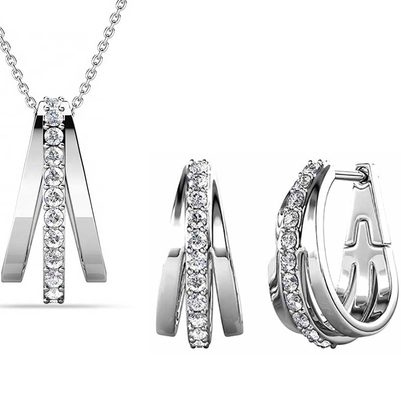 silver jewellery set for women
