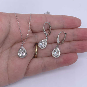 silver crystal jewellery set online nz