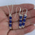 tila beads blue silver jewellery set