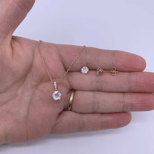Rose Gold Premium Crystal Jewellery Set "Tina"