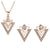 rose gold jewellery geometric crystal set nz