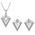 silver jewellery set geometric swarovski