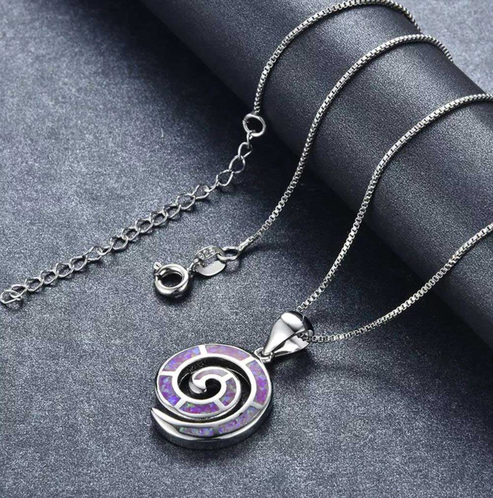 nz maori jewellery silver opal necklace