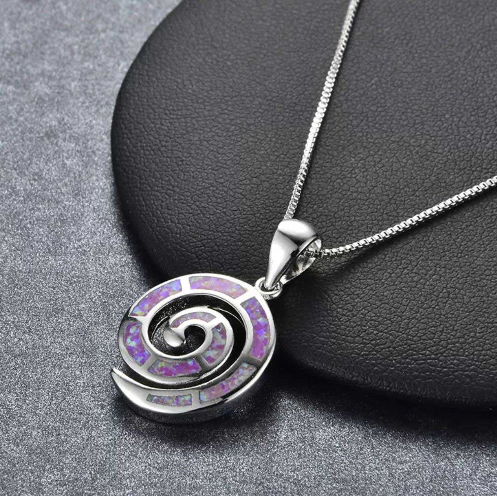 nz maori jewellery silver opal necklace